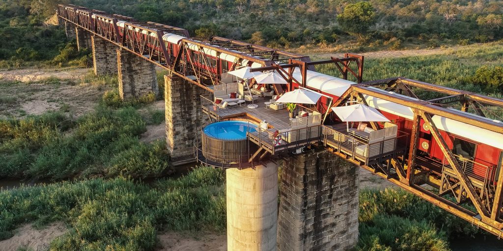 Kruger Shalati train on the Bridge and Bridge house